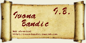 Ivona Bandić vizit kartica